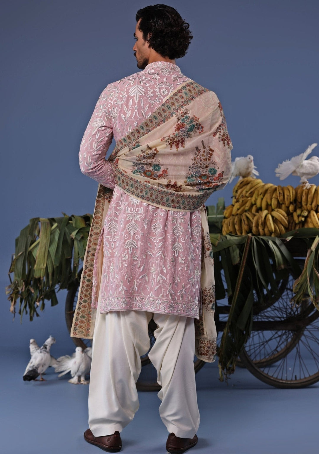 Soft Pink Thread Embroidered Kurta Patiala Set Kalpraag - Fabilicious Fashion