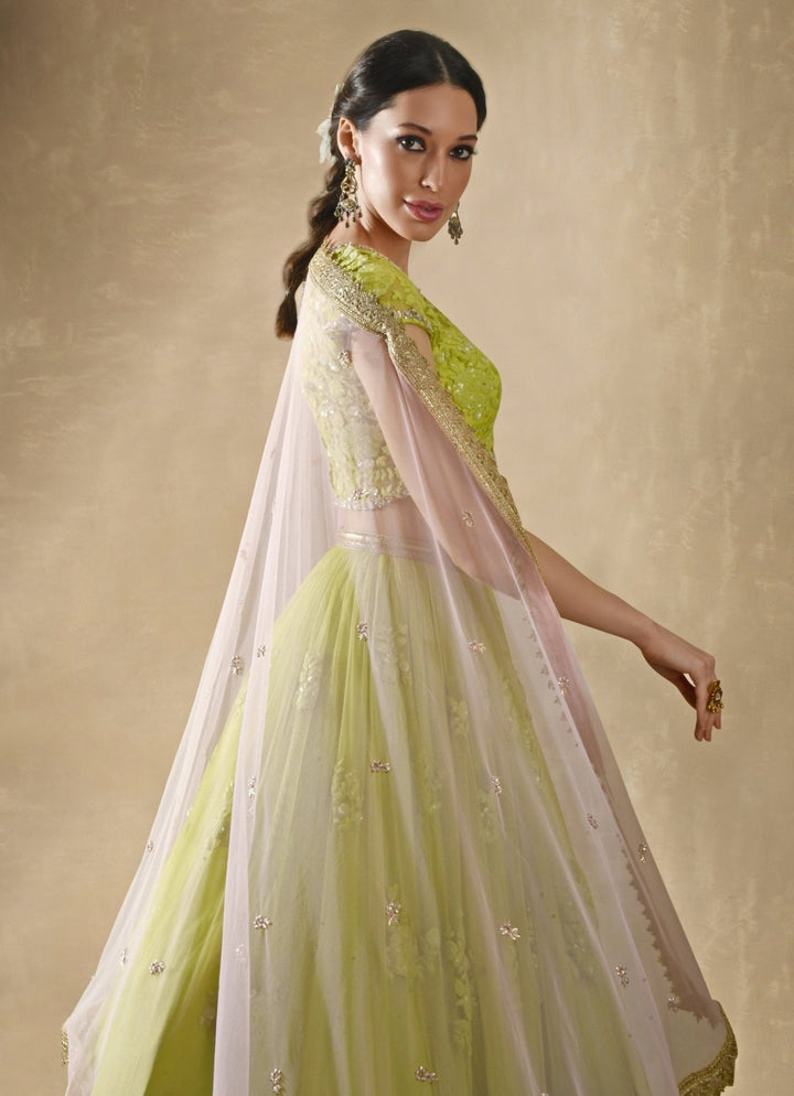 Starflower Lime Green Lehenga Renee Label - Fabilicious Fashion