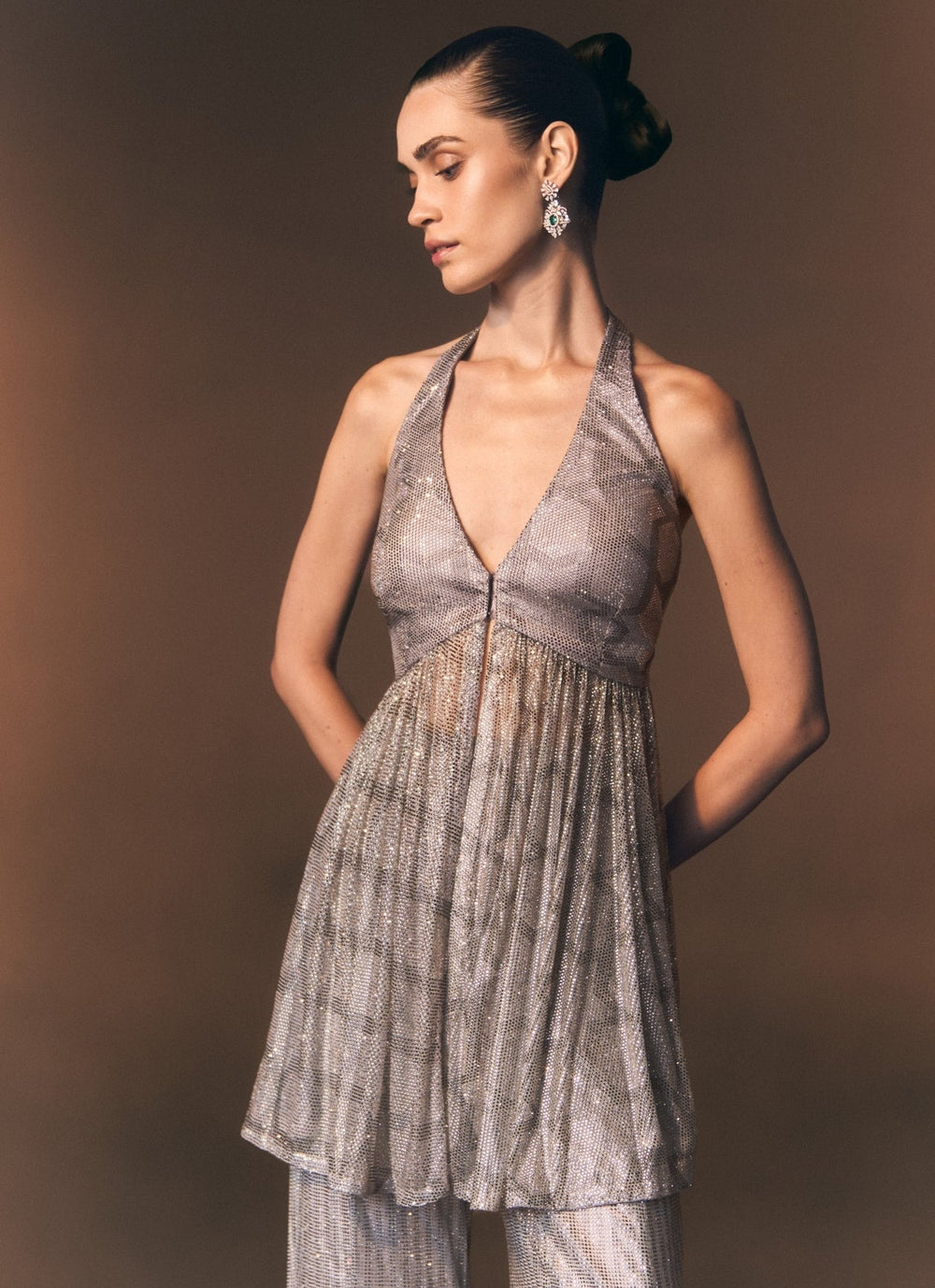 Angad Singh Steel Grey Soft Net Kurta Sharara SetFabilicious Fashion