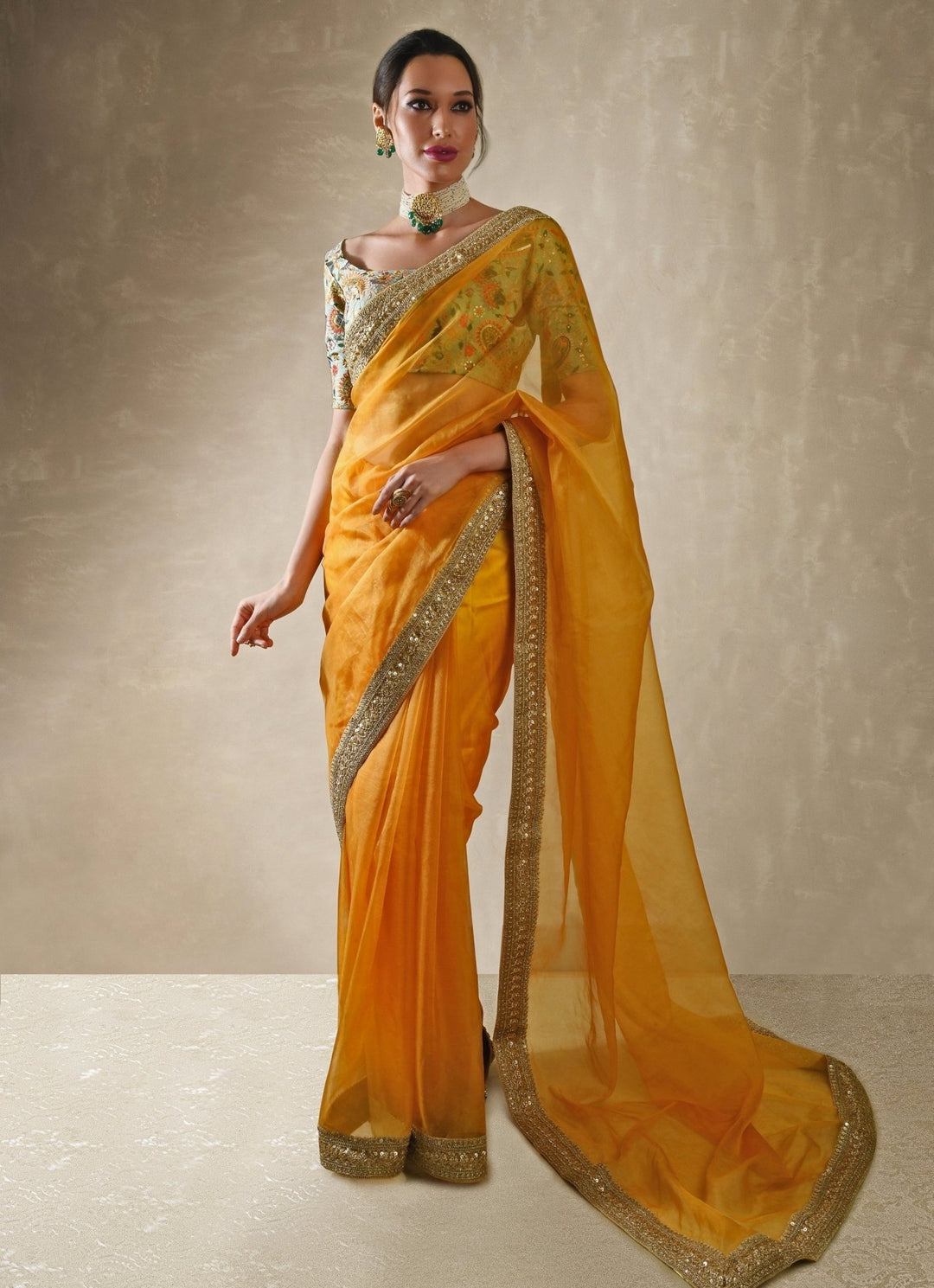 Sunflower Yellow Saree Renee Label - Fabilicious Fashion