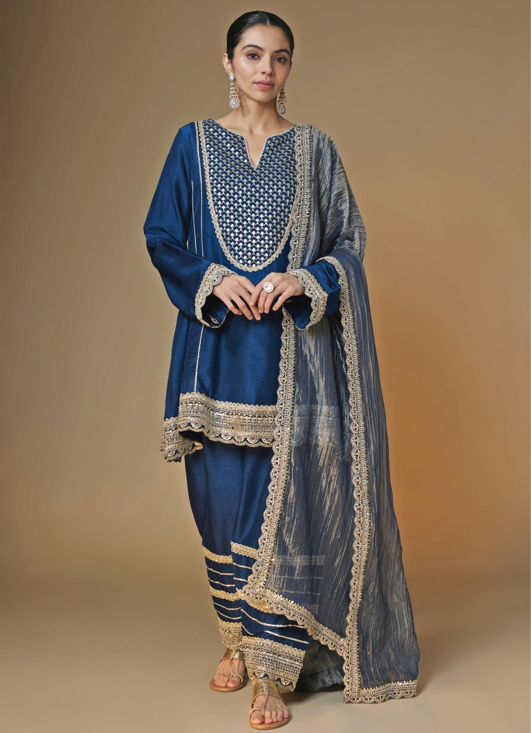 Renee Label Teal Blue Silk Kurta Salwar SetFabilicious Fashion