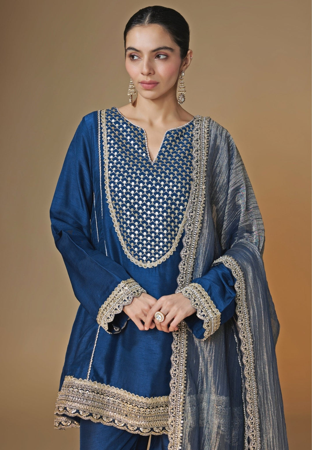 Renee Label Teal Blue Silk Kurta Salwar SetFabilicious Fashion