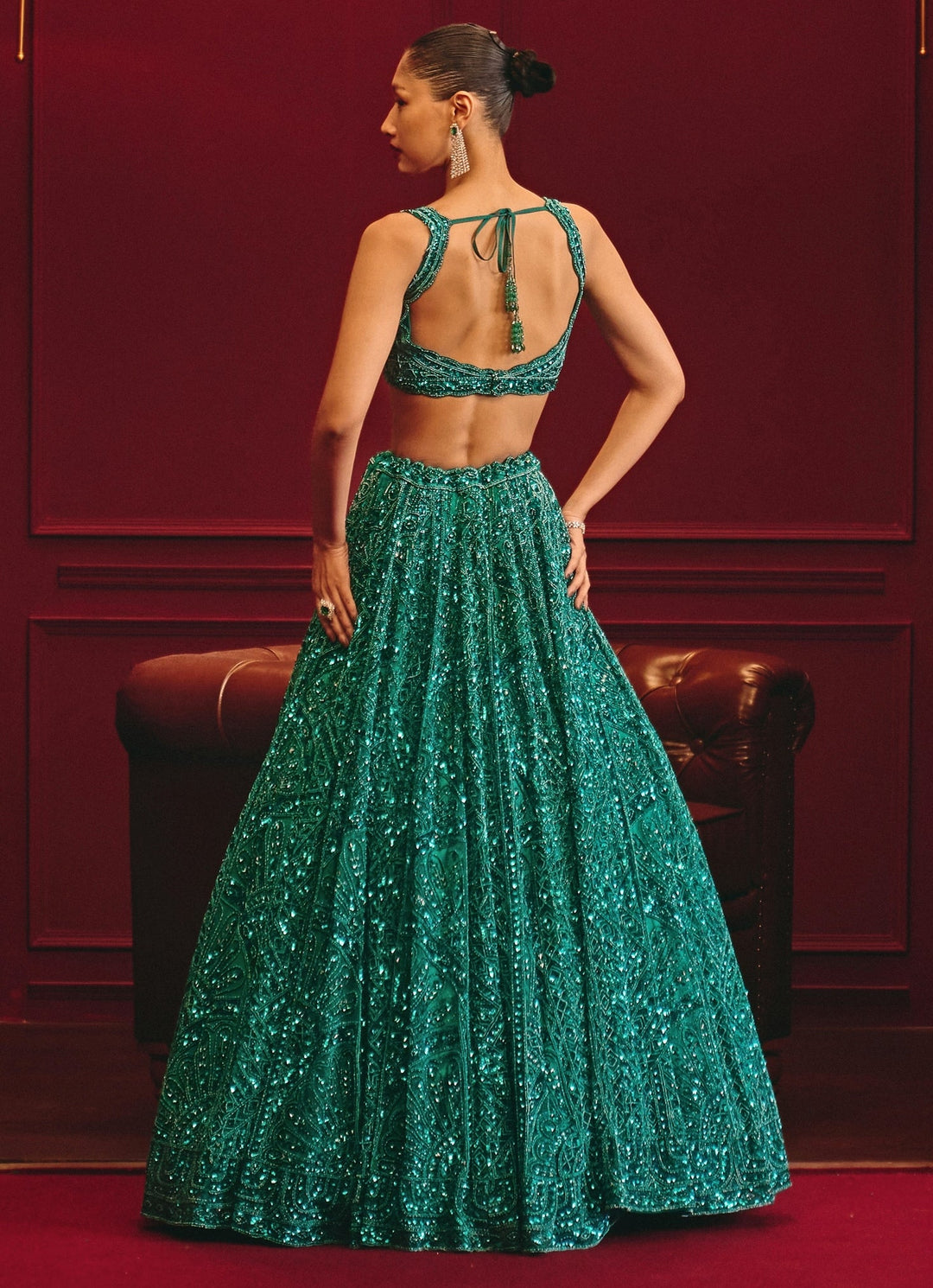 Angad Singh Teal Blue Soft Net LehengaFabilicious Fashion