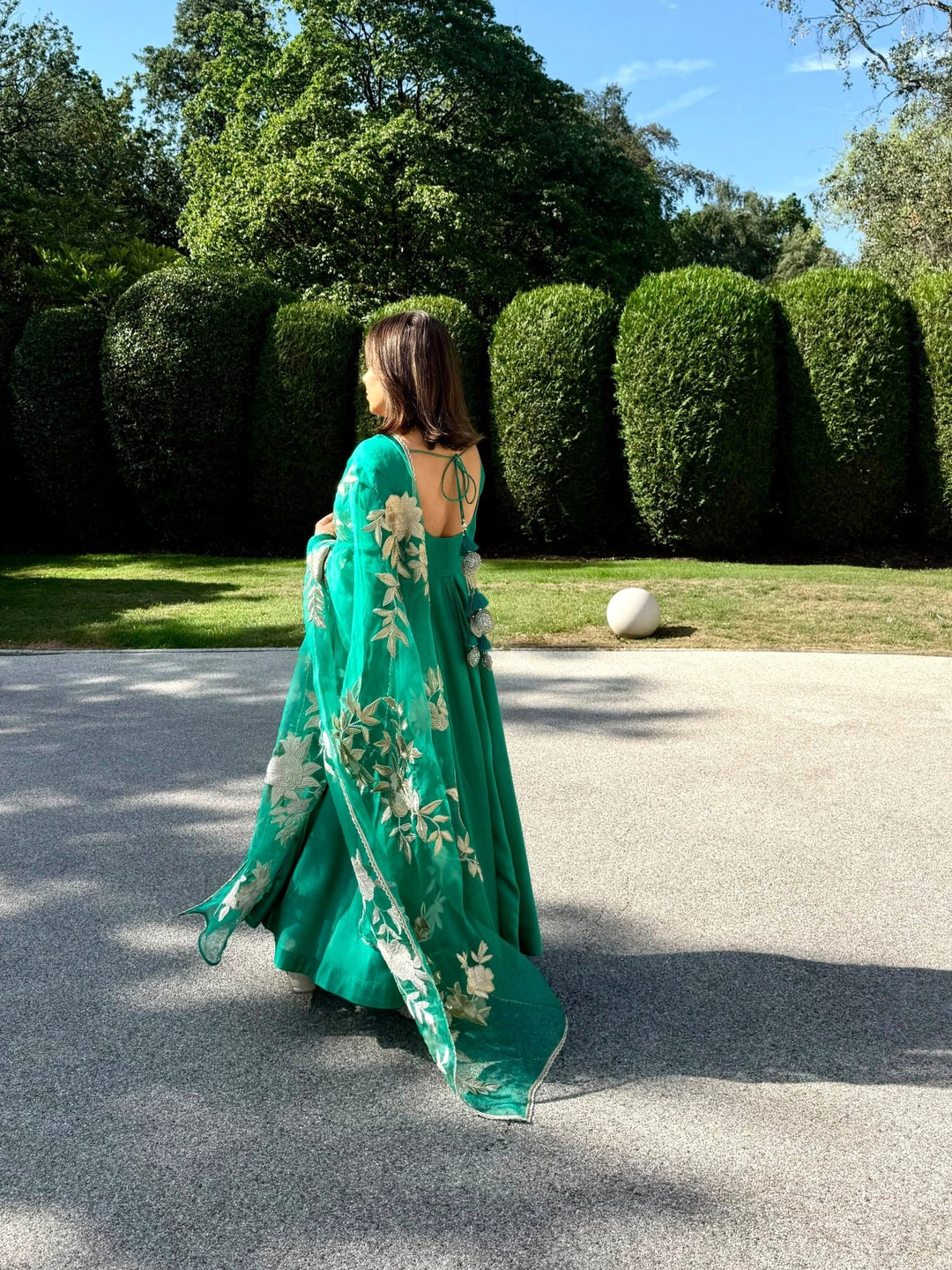 Anisha Shetty The Punam Gul Green AnarkaliFabilicious Fashion