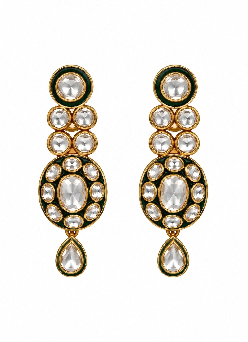 Vivinia By Vidhi Mehra Three Layer Moissanite Polki Necklace SetFabilicious Fashion