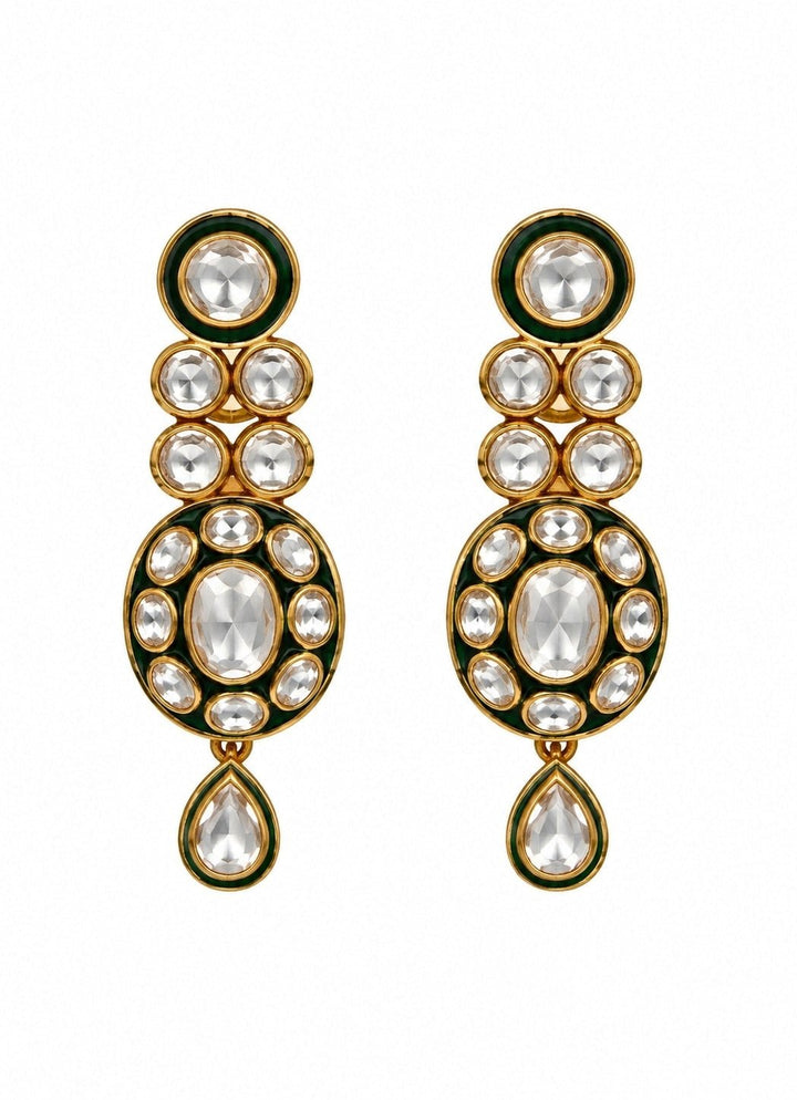 Vivinia By Vidhi Mehra Three Layer Moissanite Polki Necklace SetFabilicious Fashion