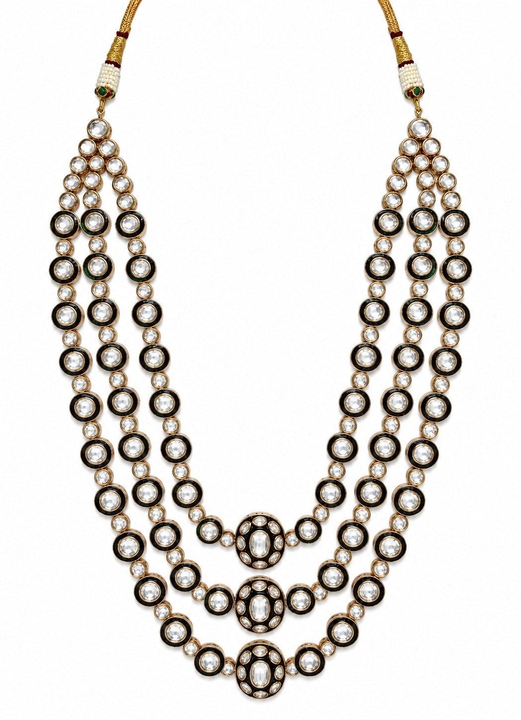 Vivinia By Vidhi Mehra Three Layer Moissanite Polki Necklace SetFabilicious Fashion