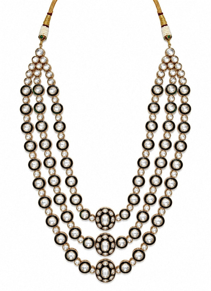Vivinia By Vidhi Mehra Three Layer Moissanite Polki Necklace SetFabilicious Fashion