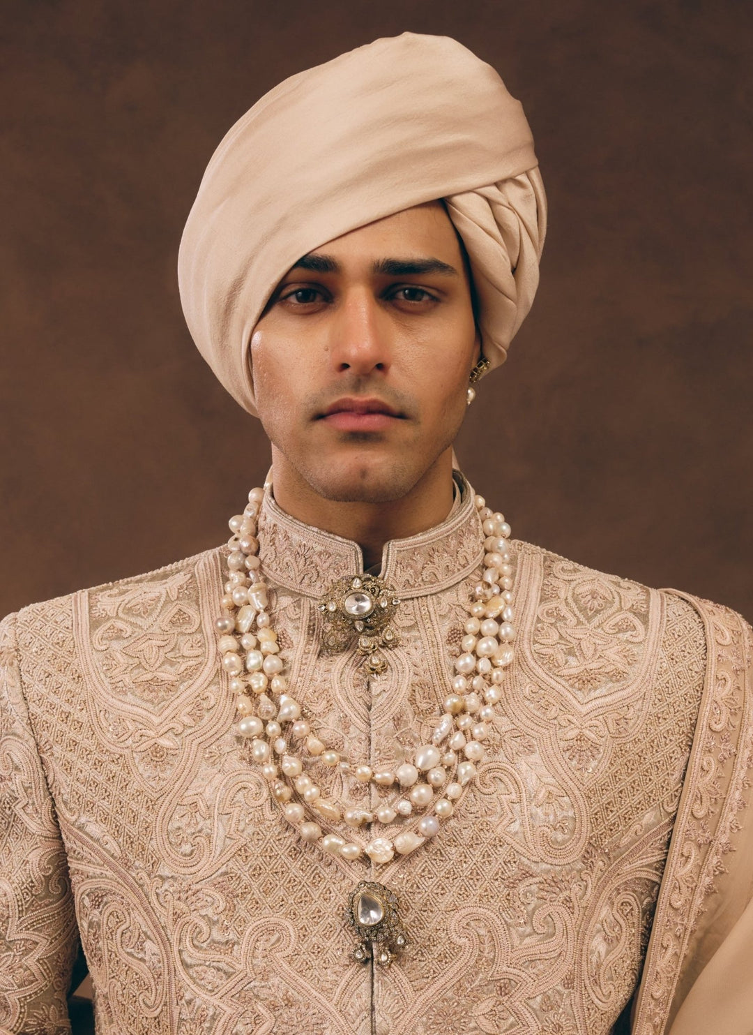 Vivinia By Vidhi Mehra Three Layer Pearl Kundan Groom MalaFabilicious Fashion
