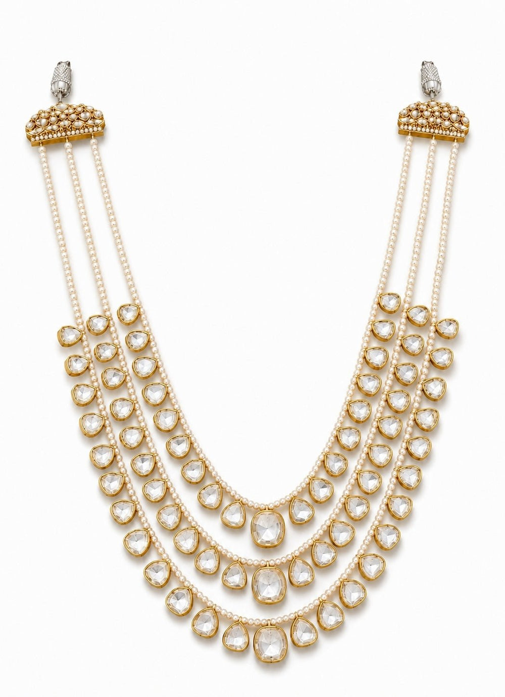 Vivinia By Vidhi Mehra Three-Layered Pearl Kundan MalaFabilicious Fashion