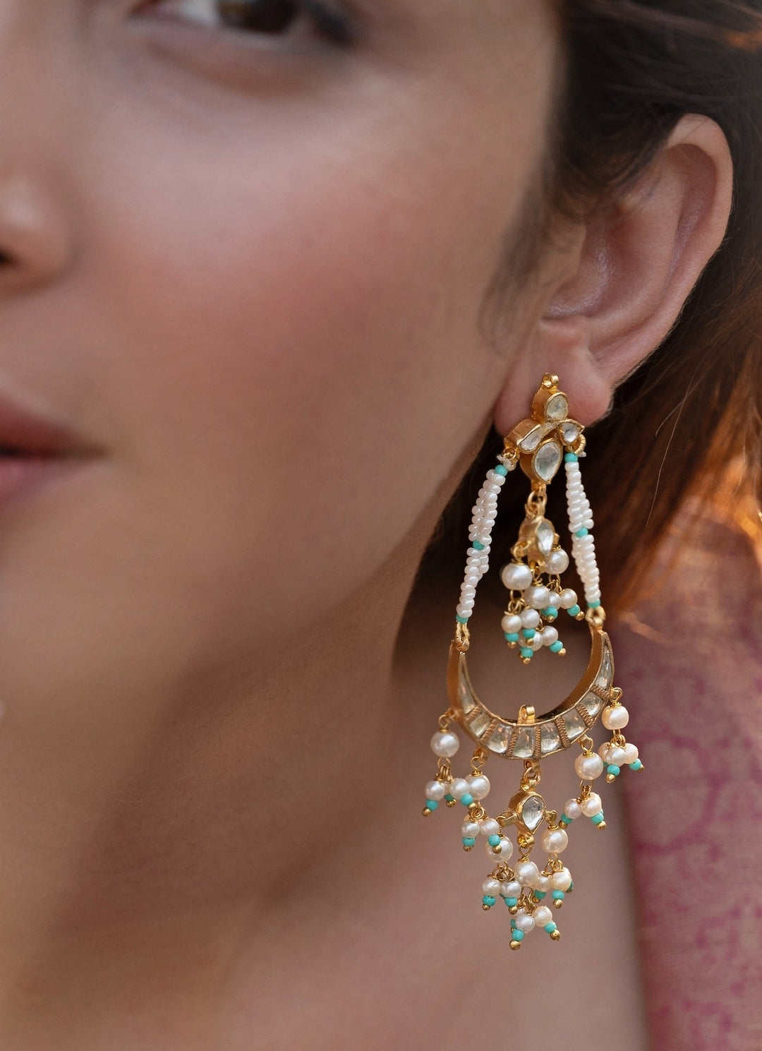 Do Taara Turquoise Blue Kundan EarringsFabilicious Fashion
