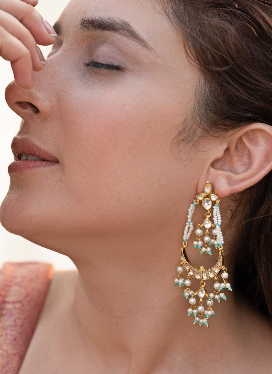 Do Taara Turquoise Blue Kundan EarringsFabilicious Fashion