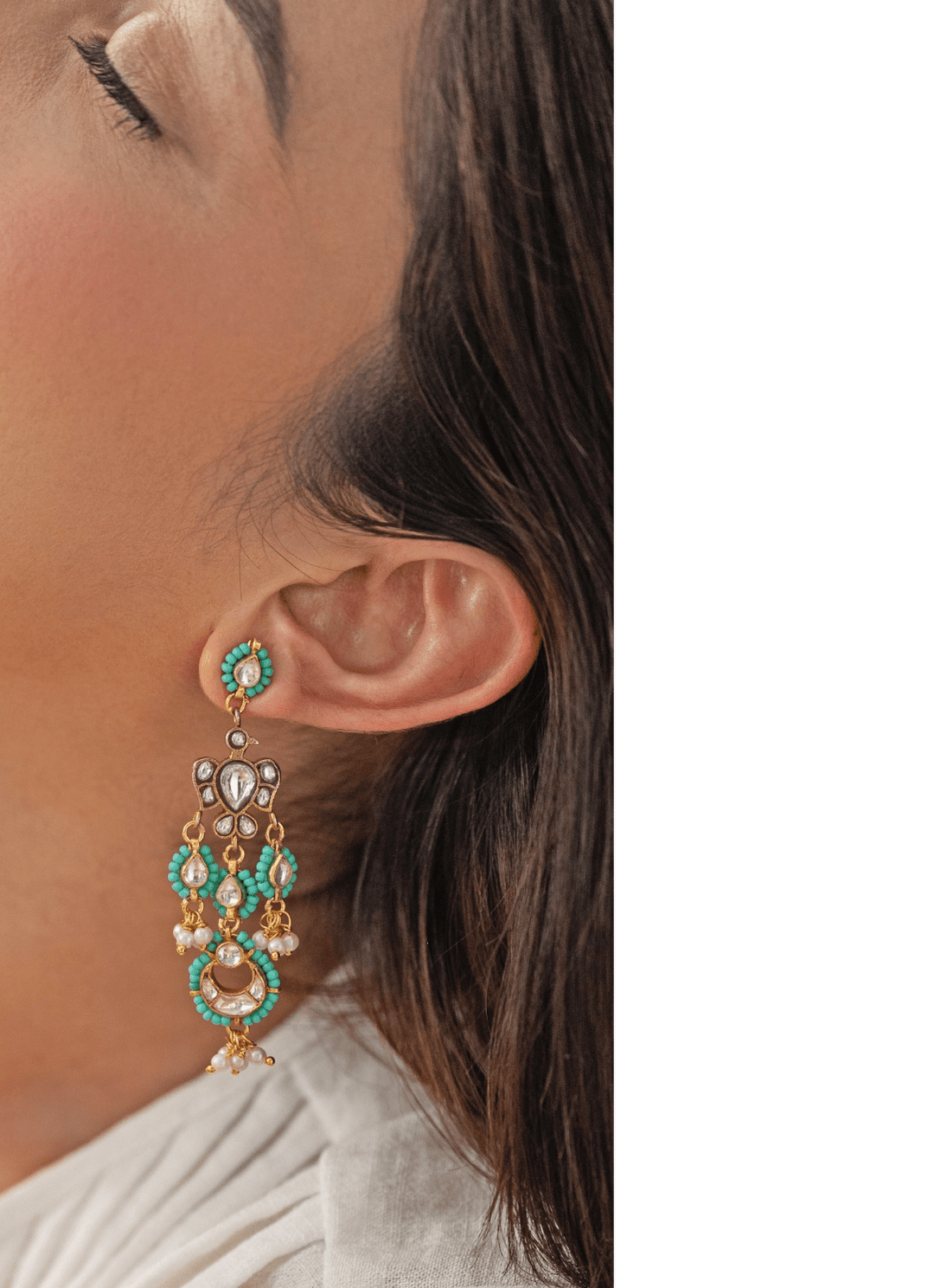 Do Taara Turquoise Blue Kundan EarringsFabilicious Fashion