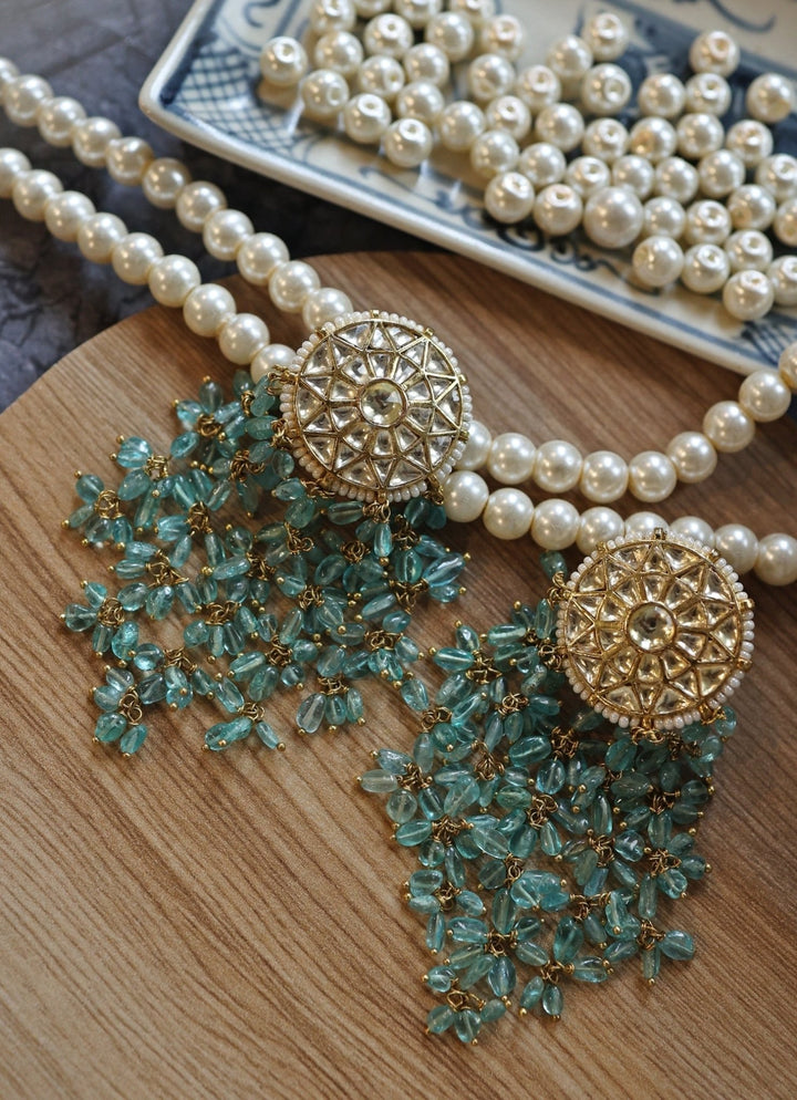 Do Taara Turquoise Blue Kundan EarringsFabilicious Fashion