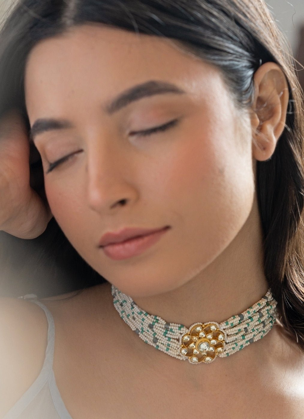 Do Taara Turquoise Blue Kundan Pearl NecklaceFabilicious Fashion