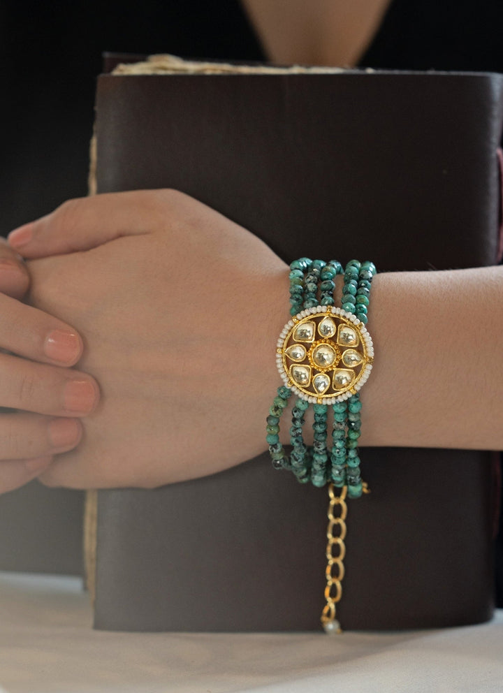 Do Taara Turquoise Green Kundan BraceletFabilicious Fashion