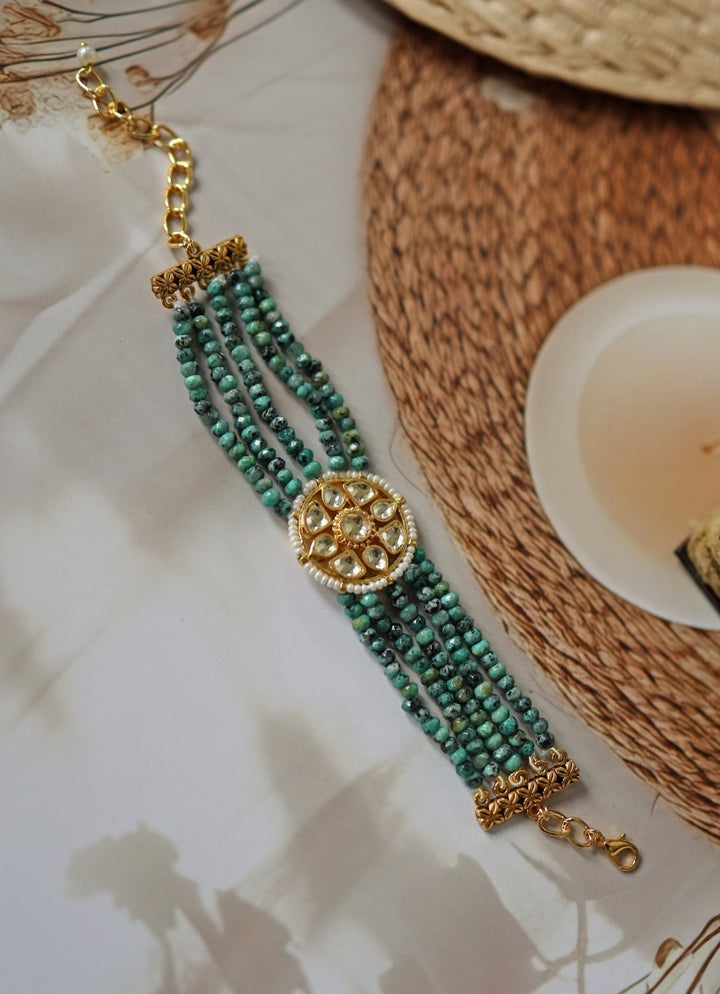 Do Taara Turquoise Green Kundan BraceletFabilicious Fashion