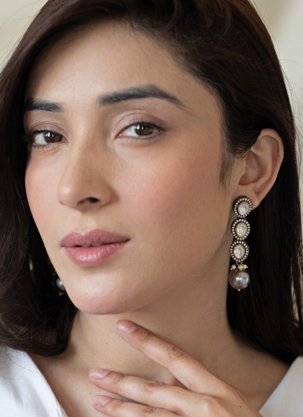 Do Taara Victorian Grey EarringsFabilicious Fashion