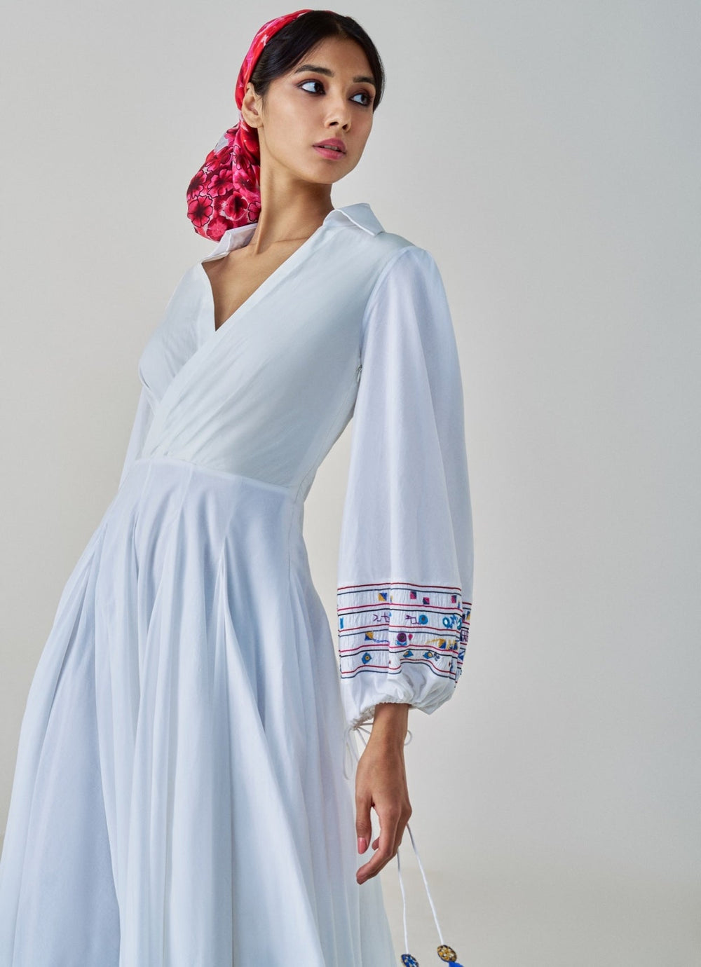 White Embroidered Dress Saaksha & Kinni - Fabilicious Fashion
