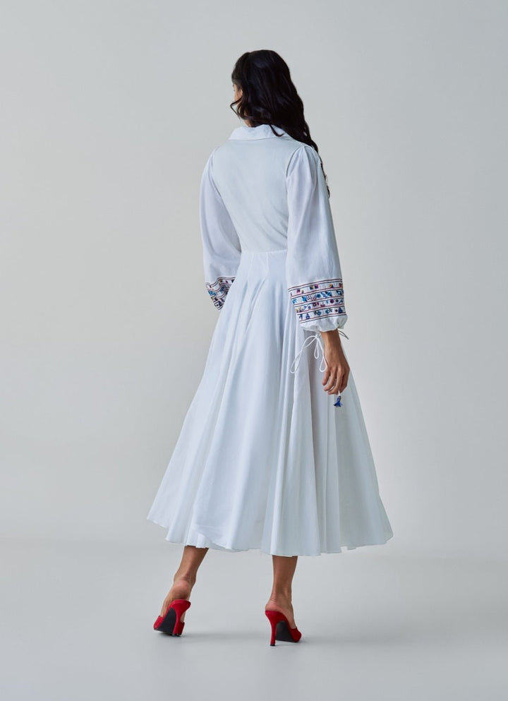 White Embroidered Dress Saaksha & Kinni - Fabilicious Fashion