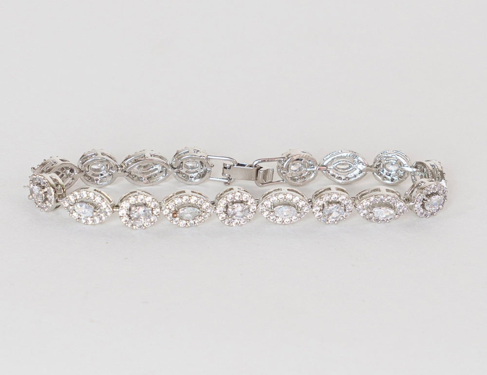 White Finish Diamond Bracelet Zevar By Geeta - Fabilicious Fashion