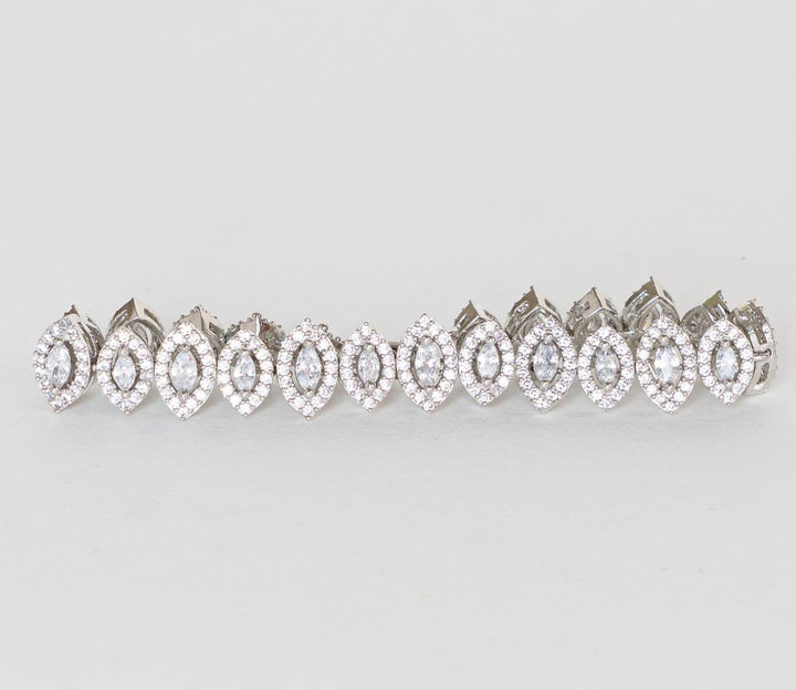 White Finish Diamond Bracelet Zevar By Geeta - Fabilicious Fashion