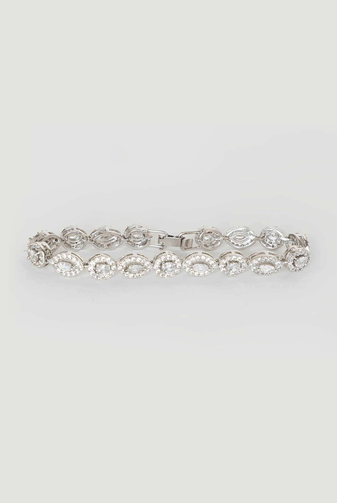White Finish Diamond Bracelet Zevar By Geeta - Fabilicious Fashion