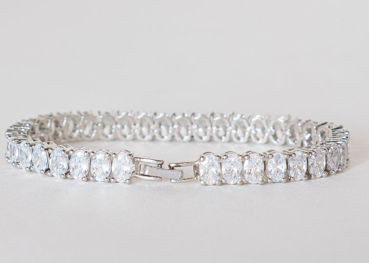 White Finish Diamond Bracelet Zevar By Geeta - Fabilicious Fashion