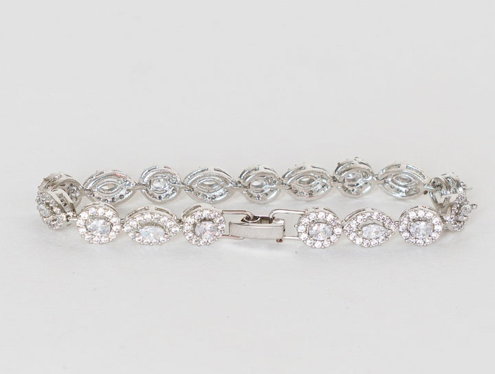 White Finish Diamond Bracelet Zevar By Geeta - Fabilicious Fashion