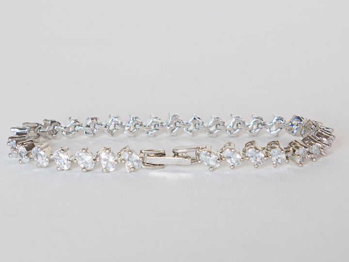 White Finish Diamond Bracelet Zevar By Geeta - Fabilicious Fashion