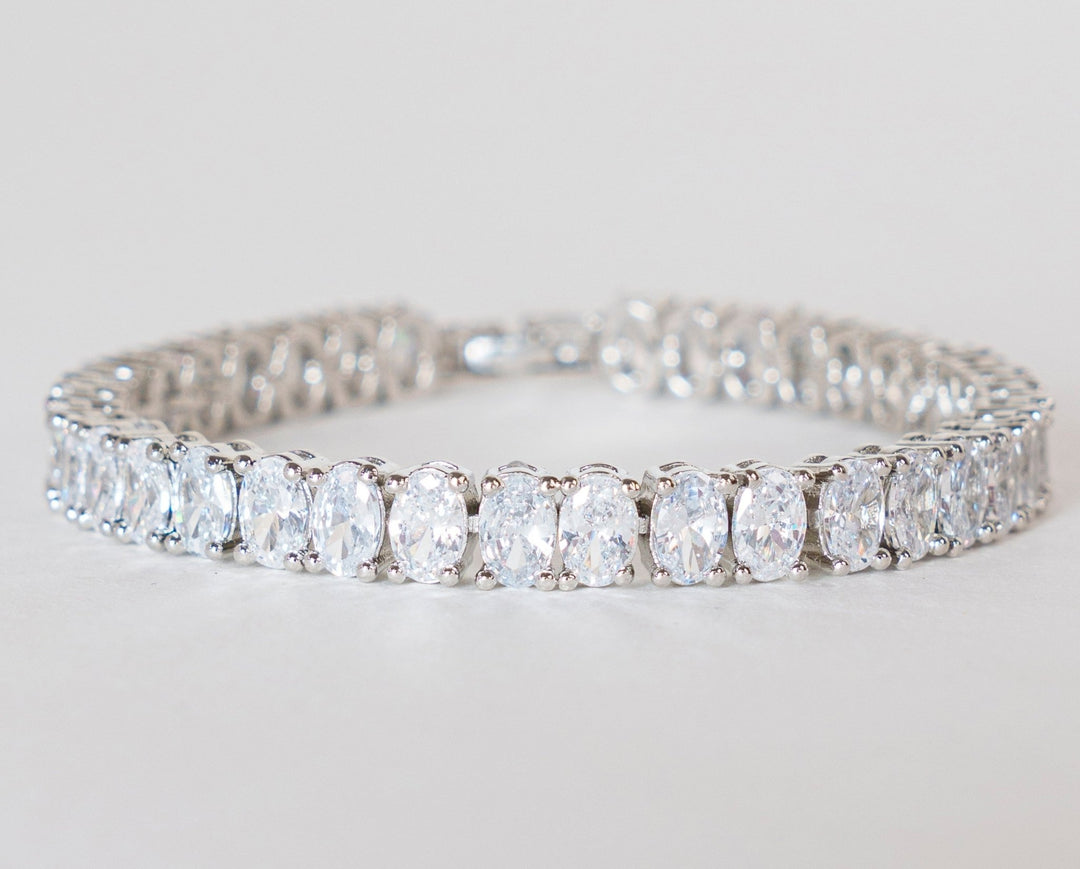 White Finish Diamond Bracelet Zevar By Geeta - Fabilicious Fashion