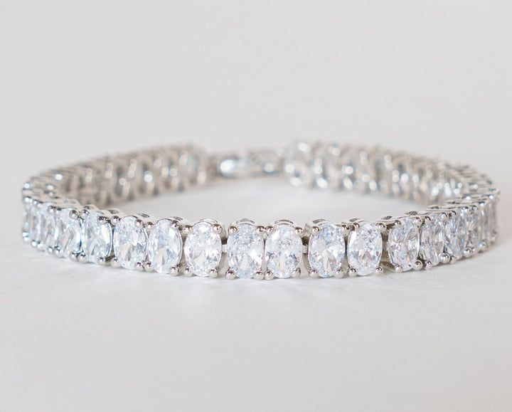 White Finish Diamond Bracelet Zevar By Geeta - Fabilicious Fashion