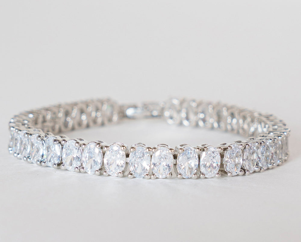 White Finish Diamond Bracelet Zevar By Geeta - Fabilicious Fashion