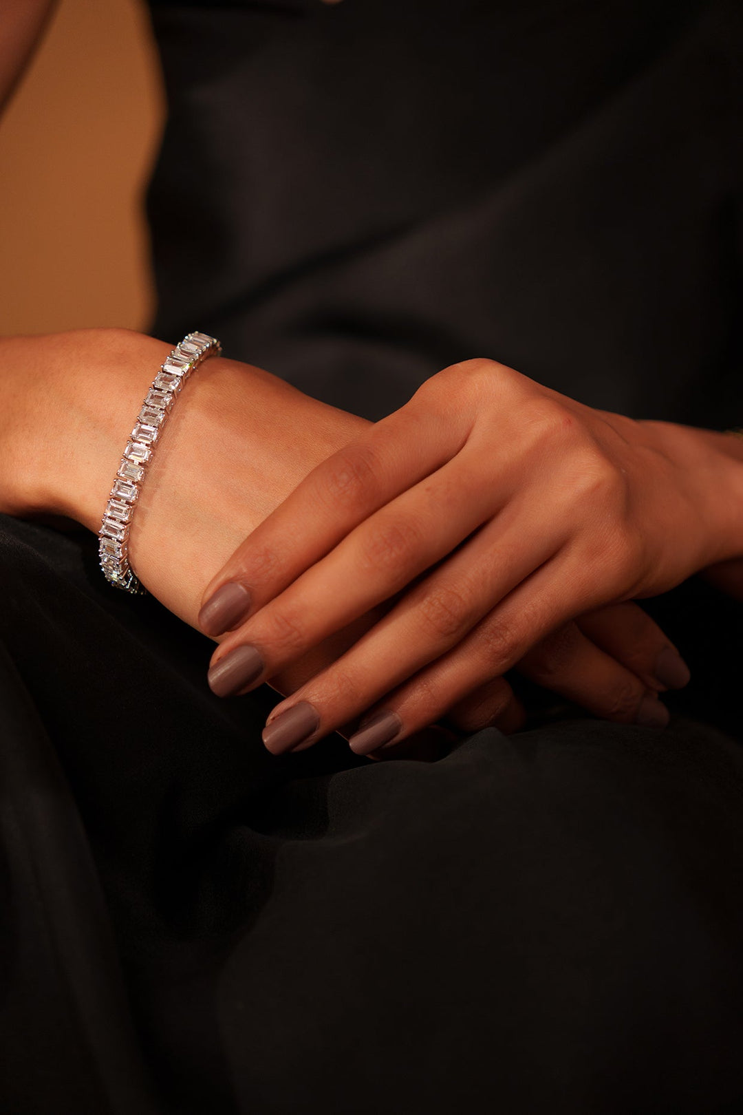 White Finish Diamond Bracelet Zevar by Geeta - Fabilicious Fashion