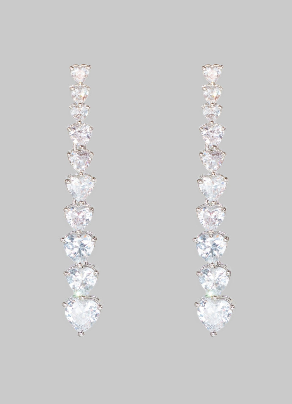 White Finish Diamond Dangler Earrings Zevar By Geeta - Fabilicious Fashion