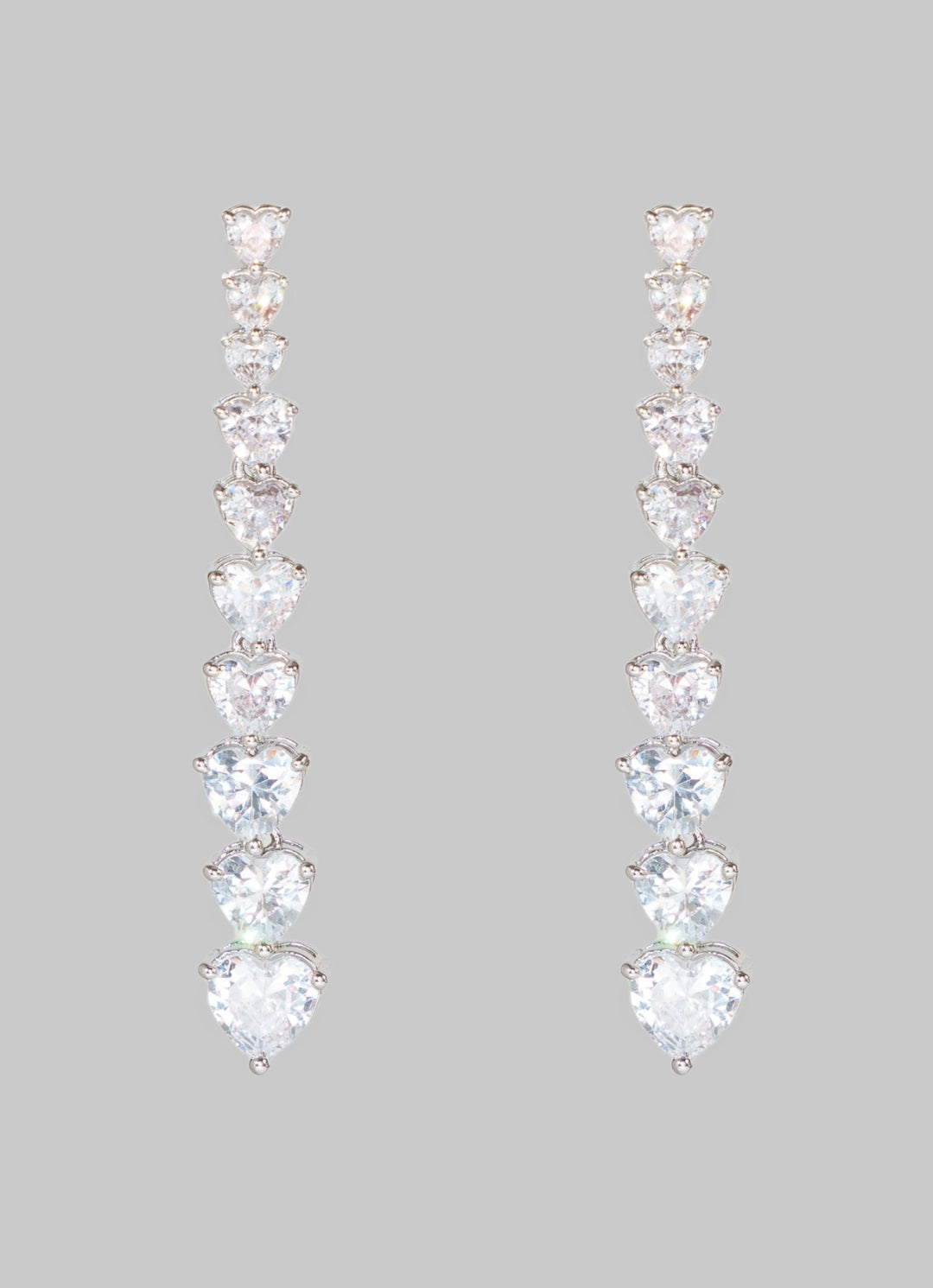 White Finish Diamond Dangler Earrings Zevar By Geeta - Fabilicious Fashion