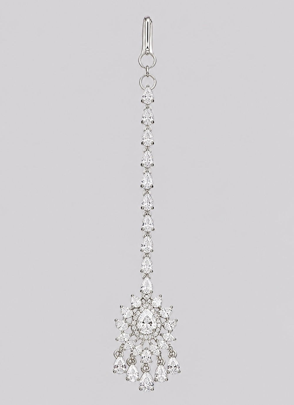 Zevar by Geeta White Finish Diamond MaangtikkaFabilicious Fashion
