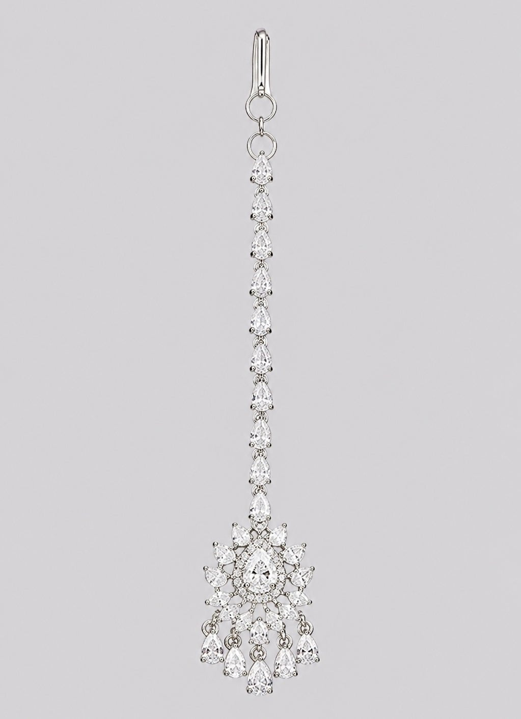 Zevar by Geeta White Finish Diamond MaangtikkaFabilicious Fashion