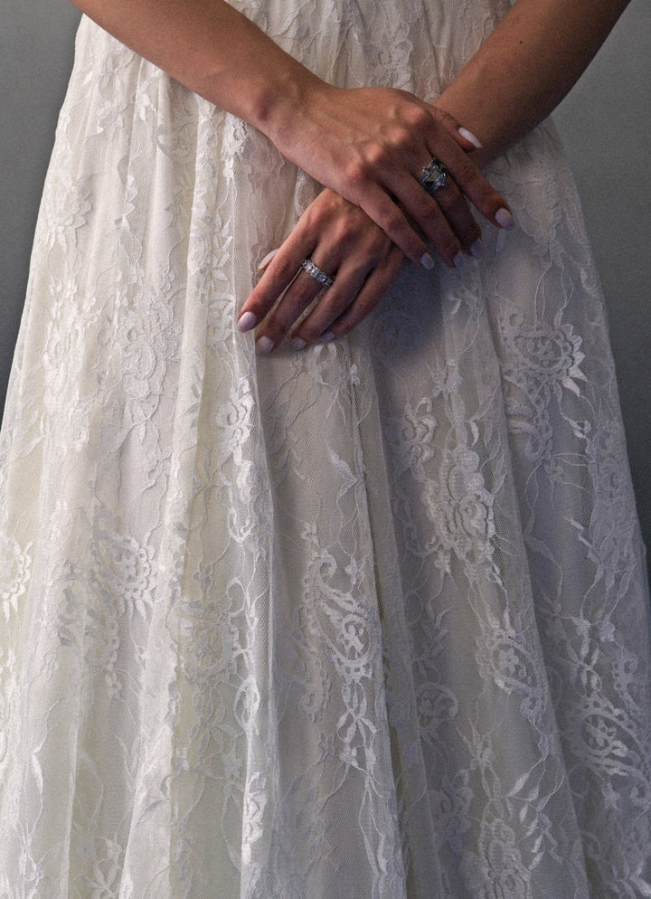 White Floral Lace Lehenga Set Angad Singh - Fabilicious Fashion