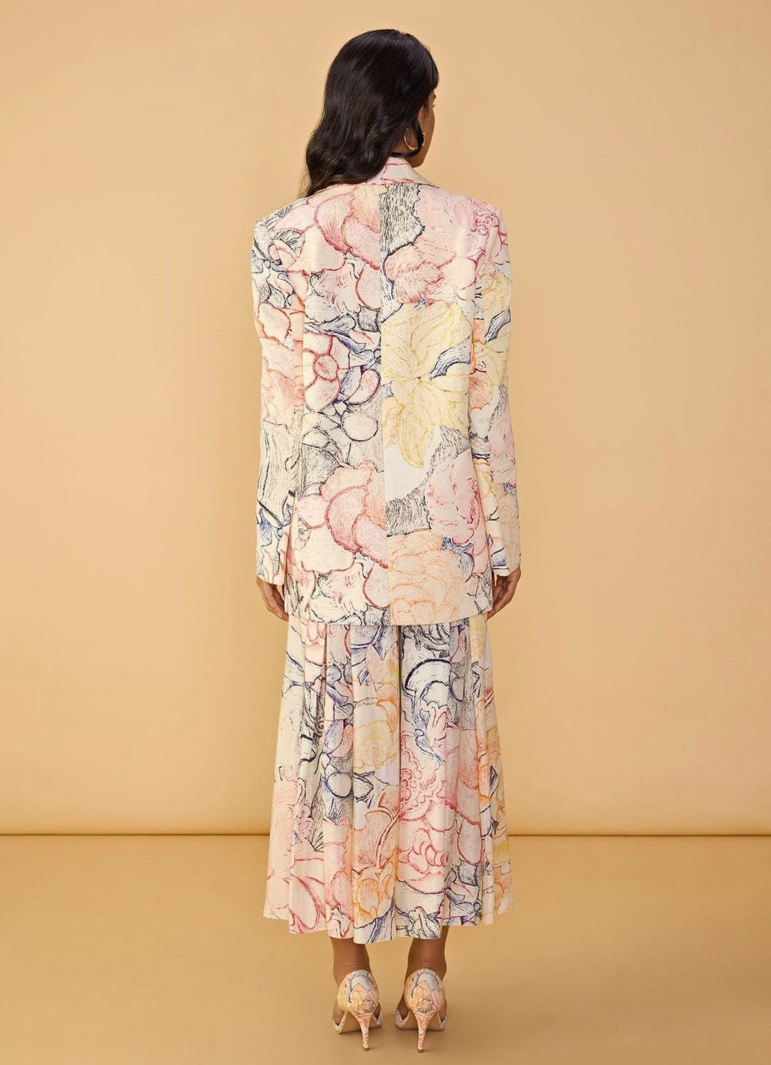 White Multicolour Printed Trouser Set Saaksha & Kinni - Fabilicious Fashion