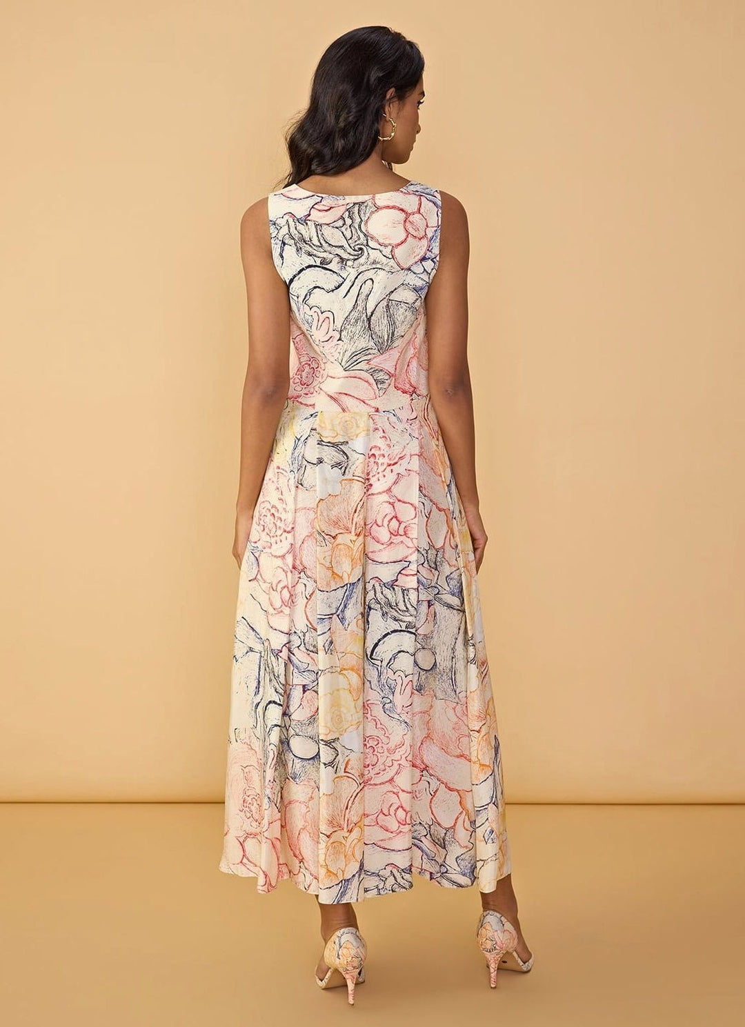 White Multicolour Printed Trouser Set Saaksha &amp; Kinni - Fabilicious Fashion