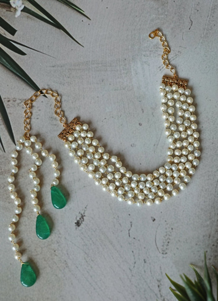Do Taara White Pearls Choker NecklaceFabilicious Fashion