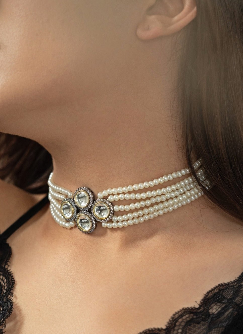 Do Taara White Polki NecklaceFabilicious Fashion