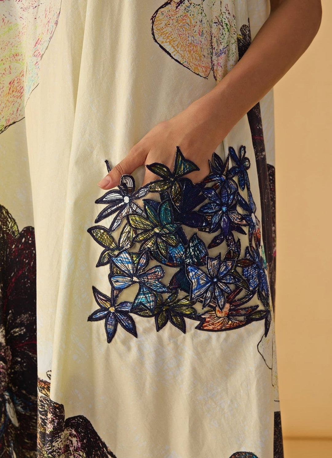 White Printed Relaxed Fit Dress Saaksha &amp; Kinni - Fabilicious Fashion