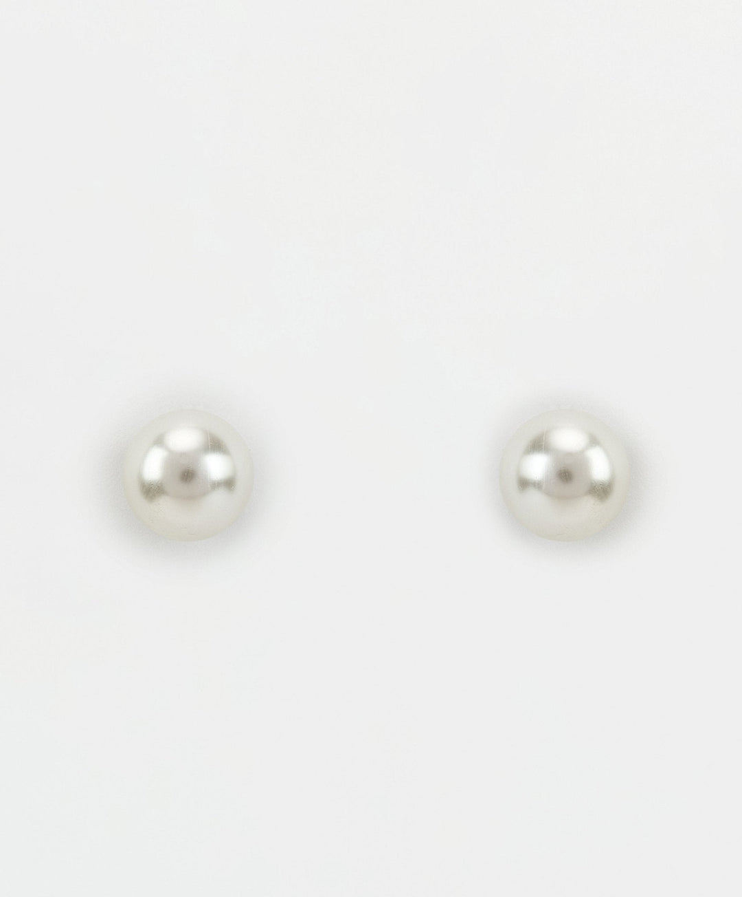 White Single Pearl Stud Earrings Vivinia by Vidhi Mehra - Fabilicious Fashion