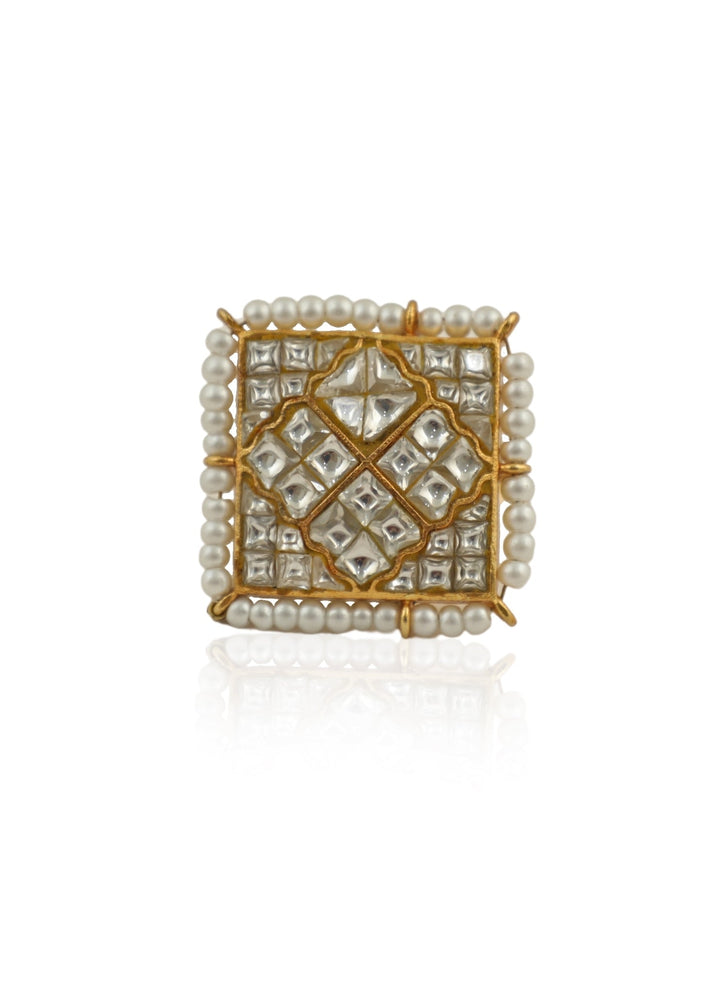 White Square Ring Riana Jewellery - Fabilicious Fashion
