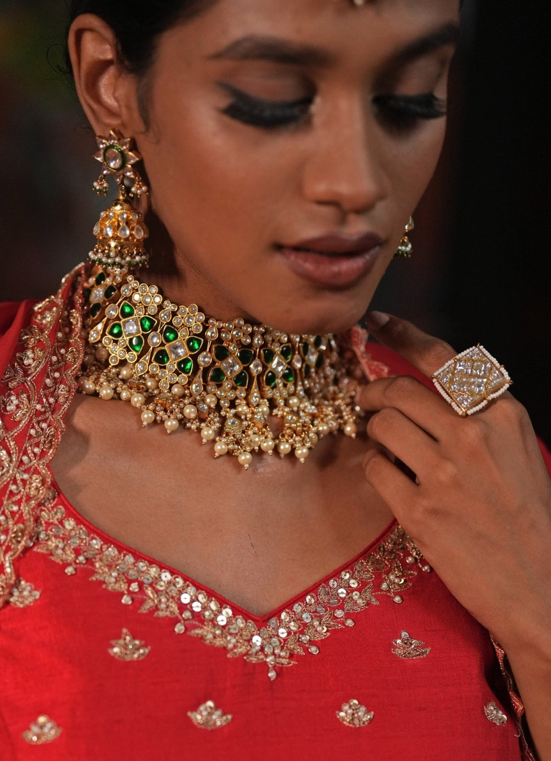 White Square Ring Riana Jewellery - Fabilicious Fashion