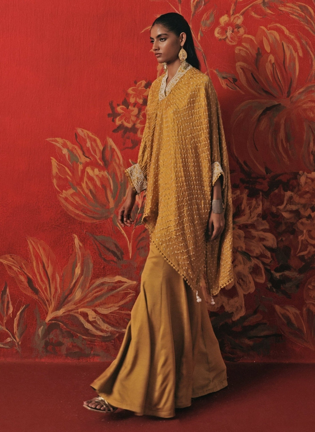 Twenty Nine Yellow Bandhani Kaftan Pants SetFabilicious Fashion