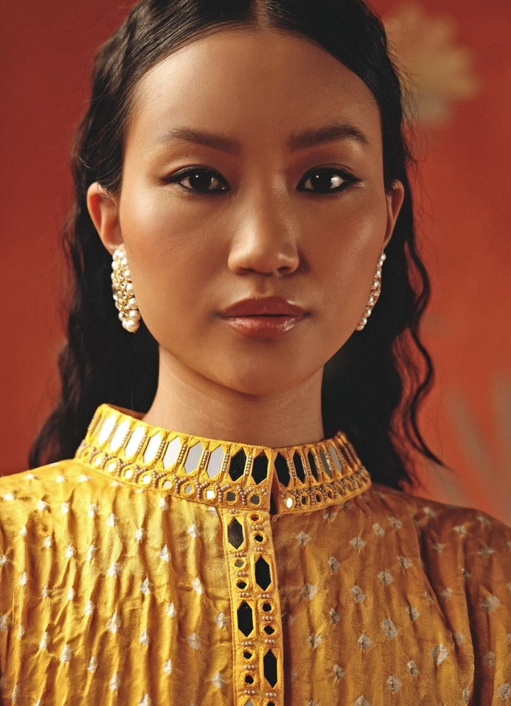 Twenty Nine Yellow Bandhani Kurta PantsFabilicious Fashion