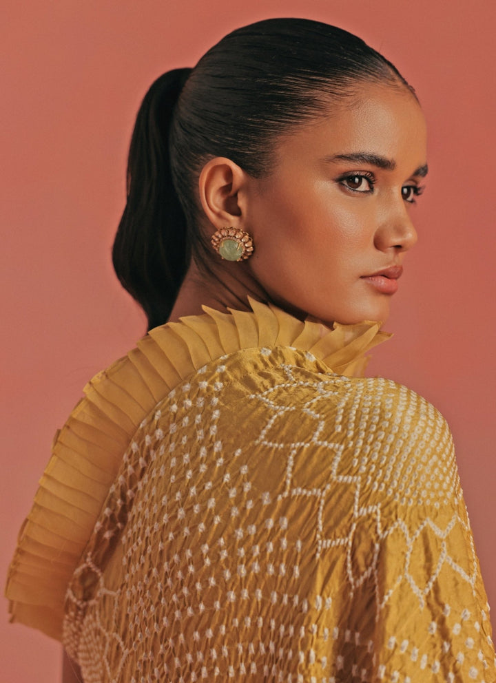 Twenty Nine Yellow Bandhani One Shoulder Top And Pants SetFabilicious Fashion